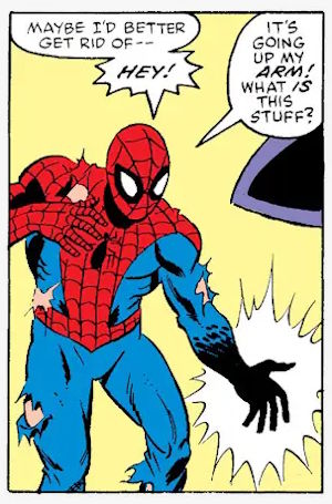 Spider-Man gets his symbiote suit