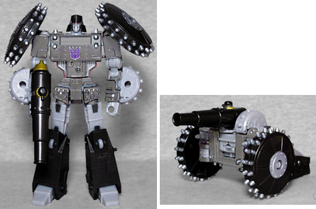 the same Megatron, but with a grey body and black accents