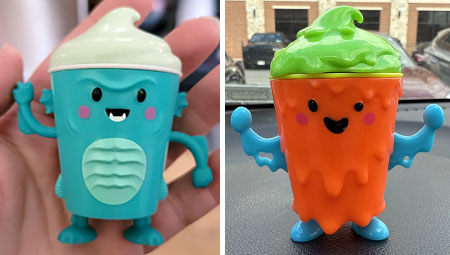 Normal Chilly Gilly and Bright Frights Meltin (shown actual size)