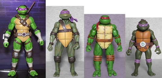four Donatellos of decreasing size